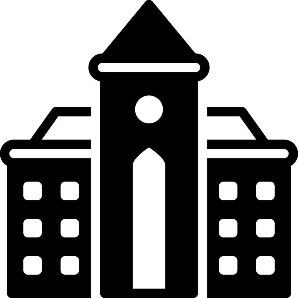 solid icon for university campus vector