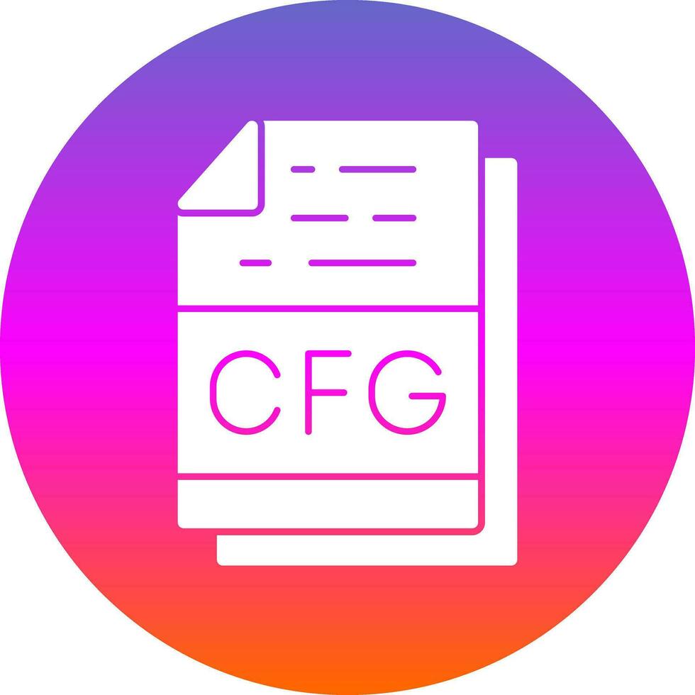 Cfg File Format Vector Icon Design