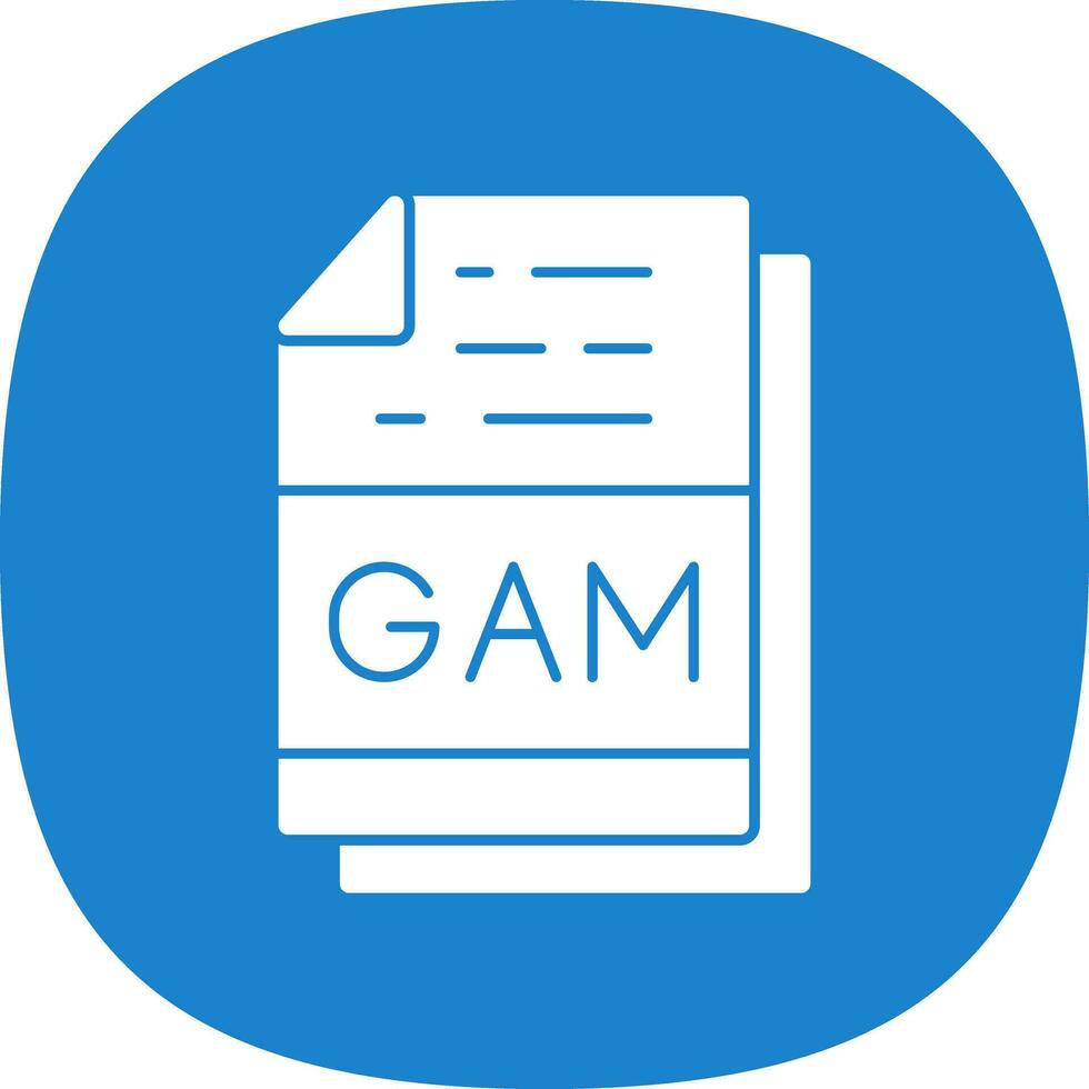 GAM File Format Vector Icon Design