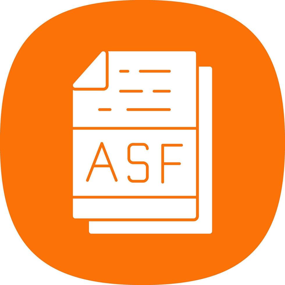 Asf File Format Vector Icon Design