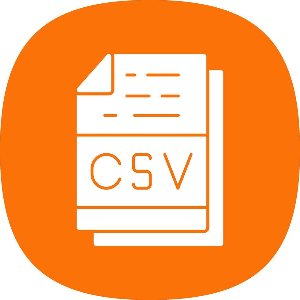 Csv File Format Vector Icon Design