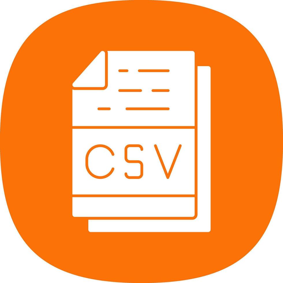 csv archivo formato vector icono diseño