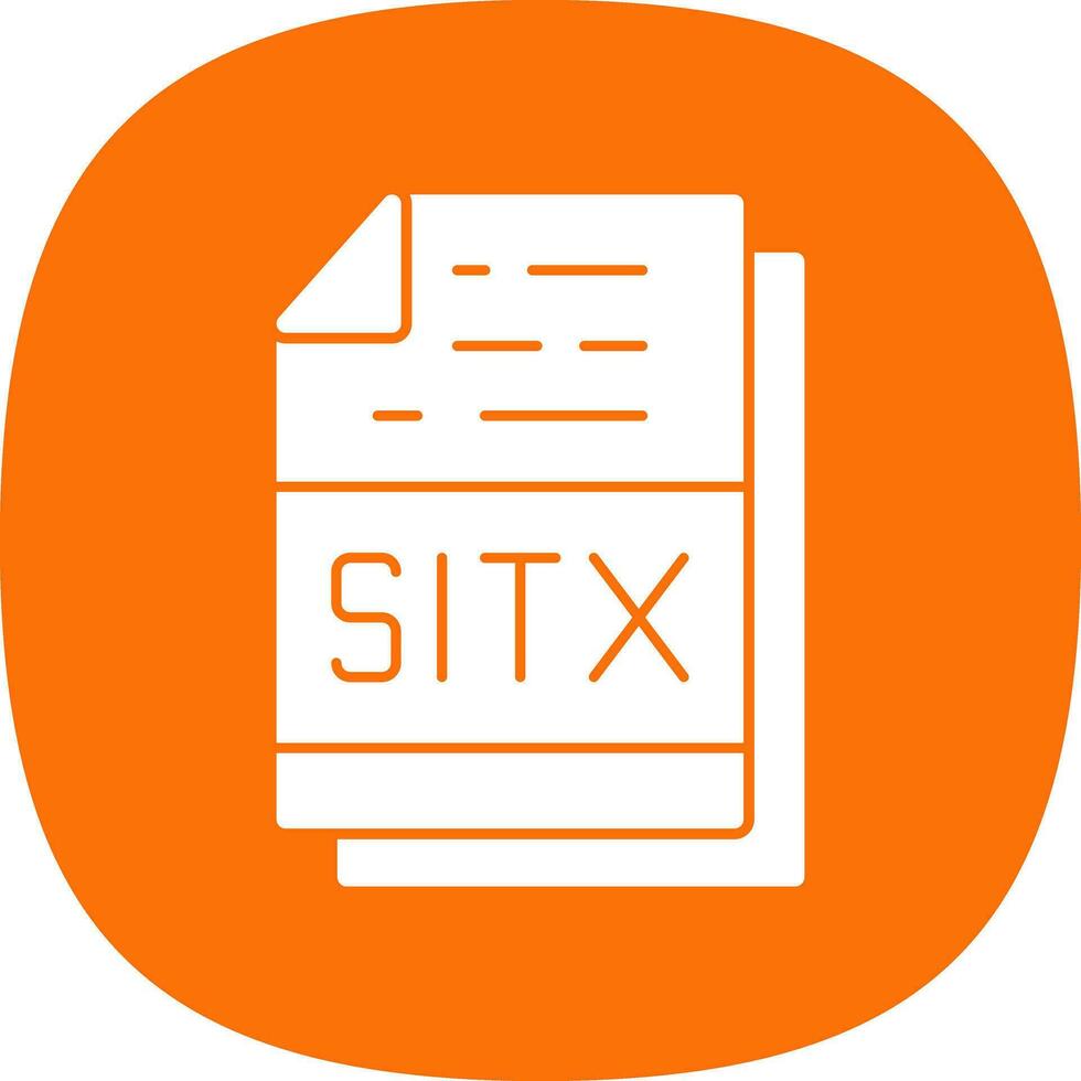 Sitx archivo formato vector icono diseño