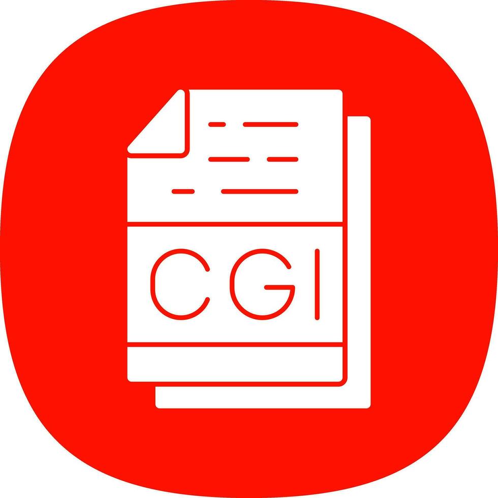 Cgi File Format Vector Icon Design