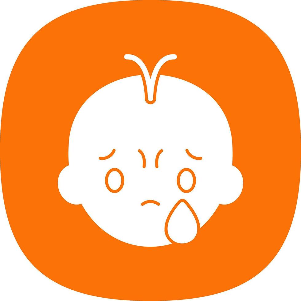 Crying Vector Icon Design