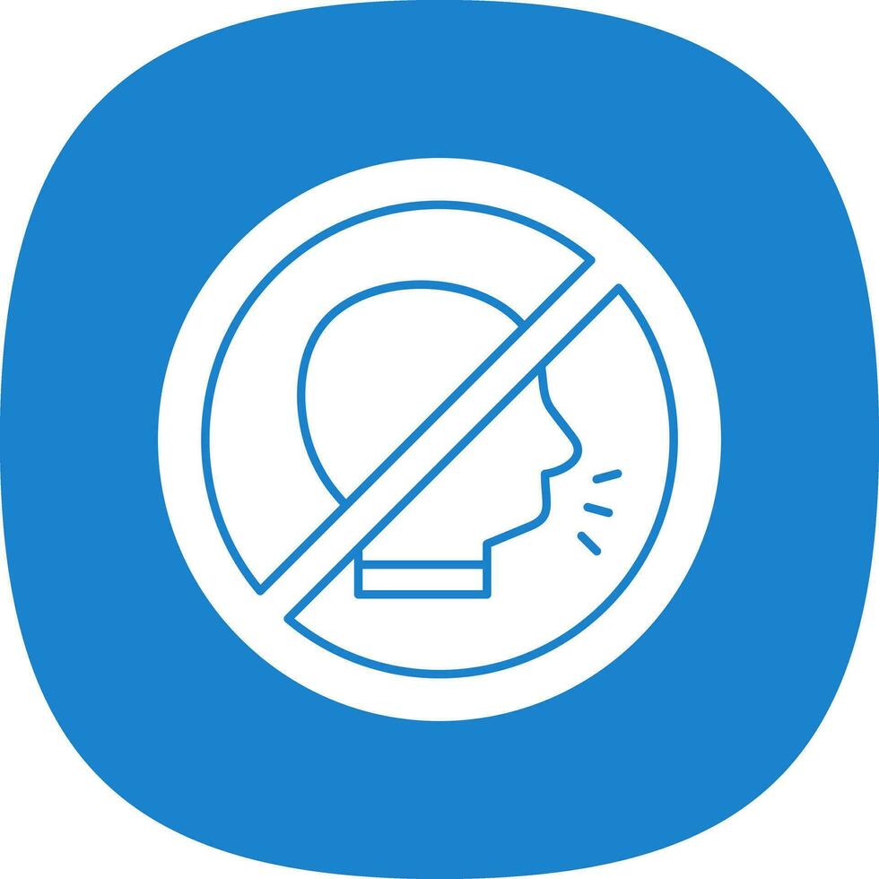 No shouting Vector Icon Design