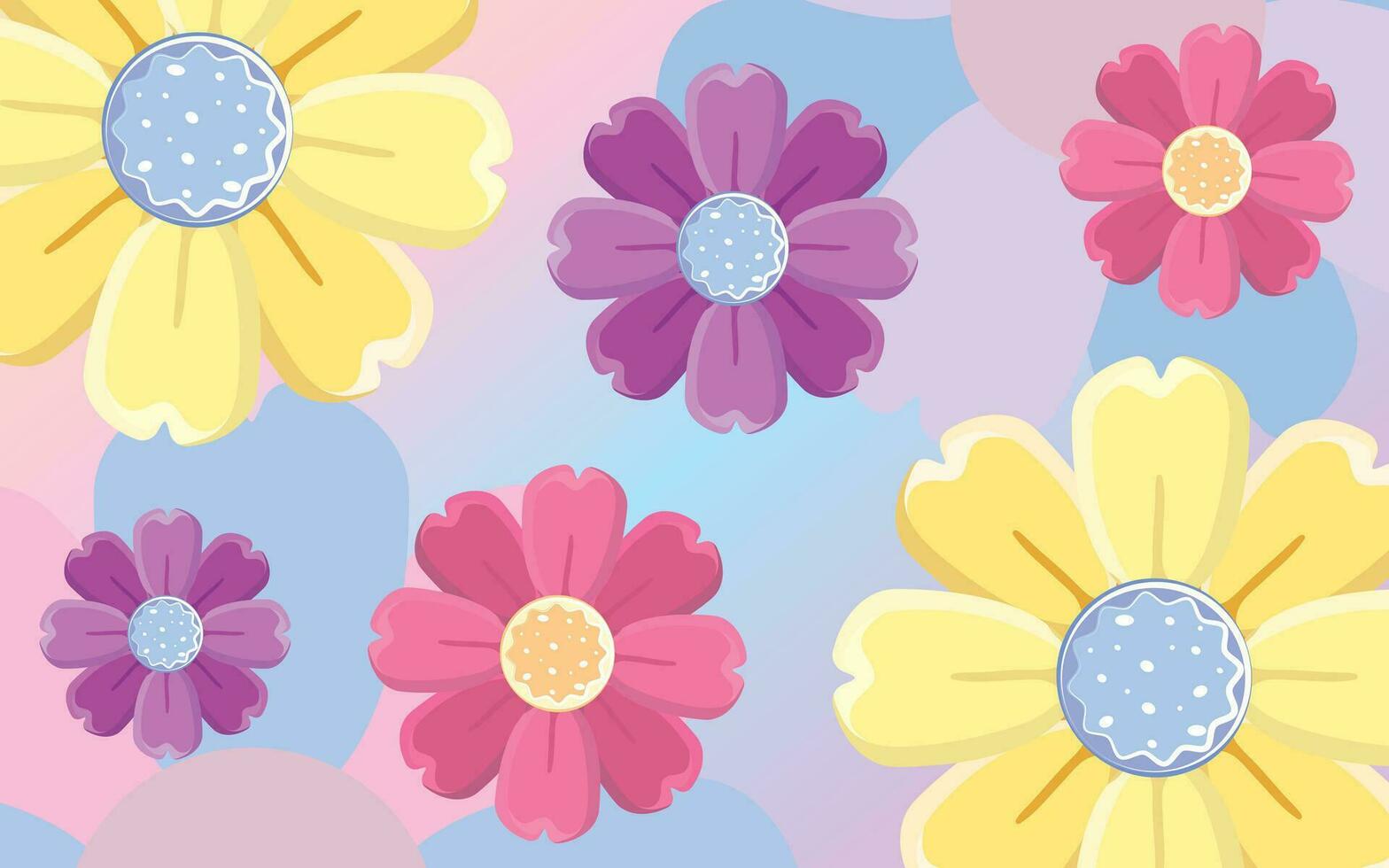 Colorful Floral Pattern Background Vector Illustration