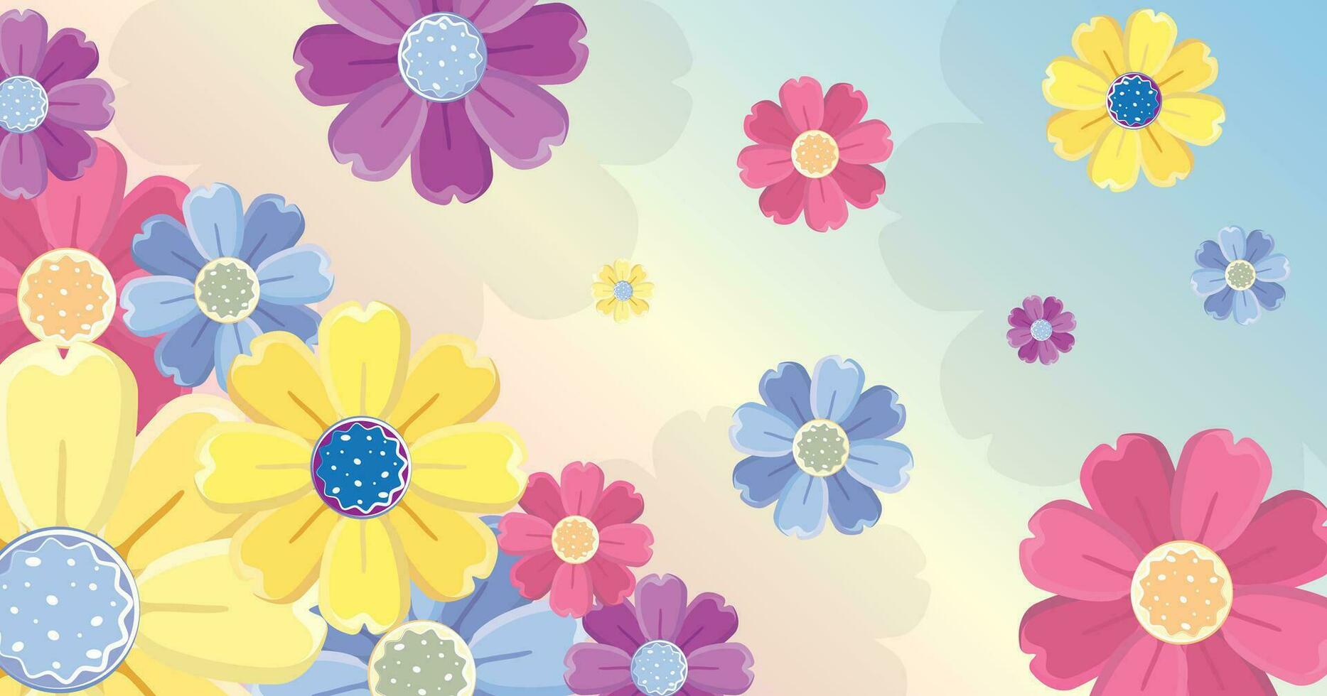 Colorful Floral Pattern Background Vector