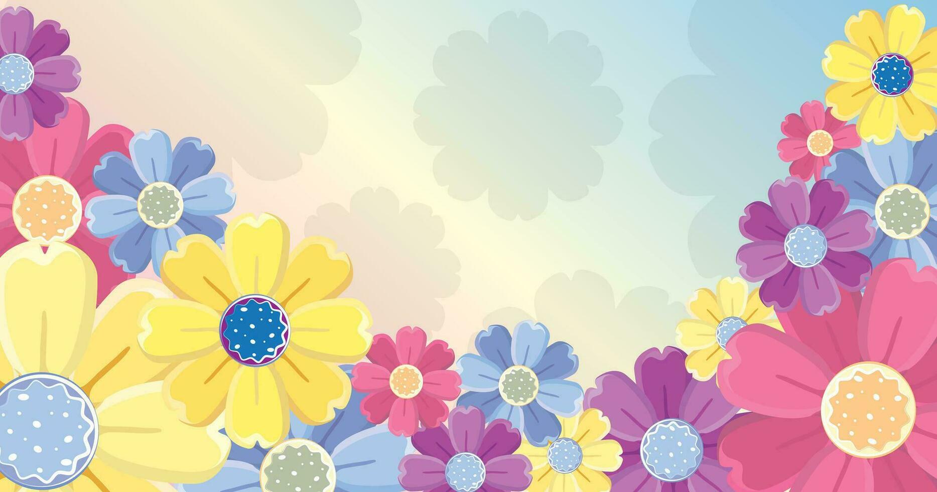 Colorful Floral Pattern Background Vector