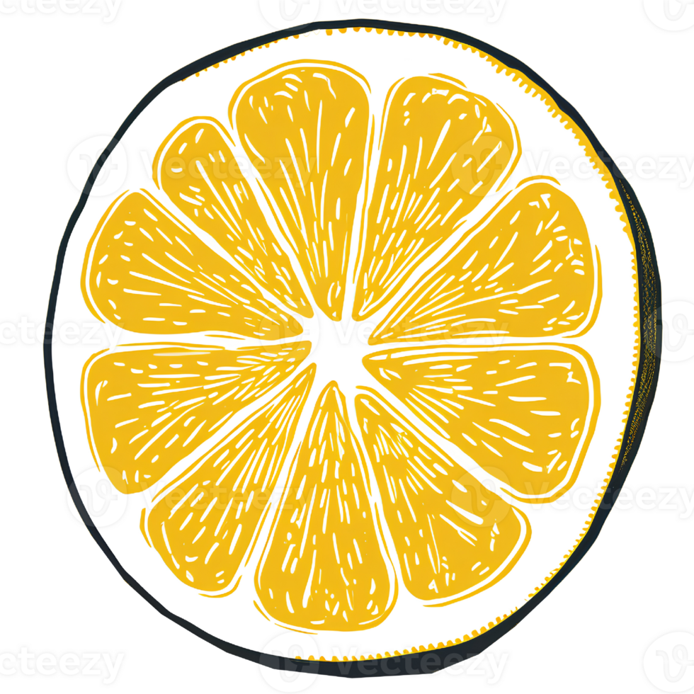 lemon slice illustration ai generative 29151624 PNG