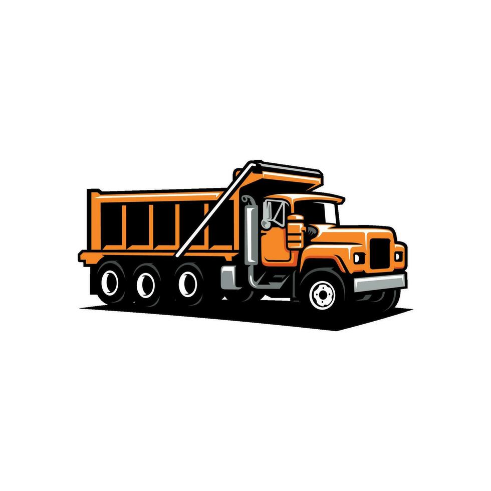 vector de ilustración de camión volquete
