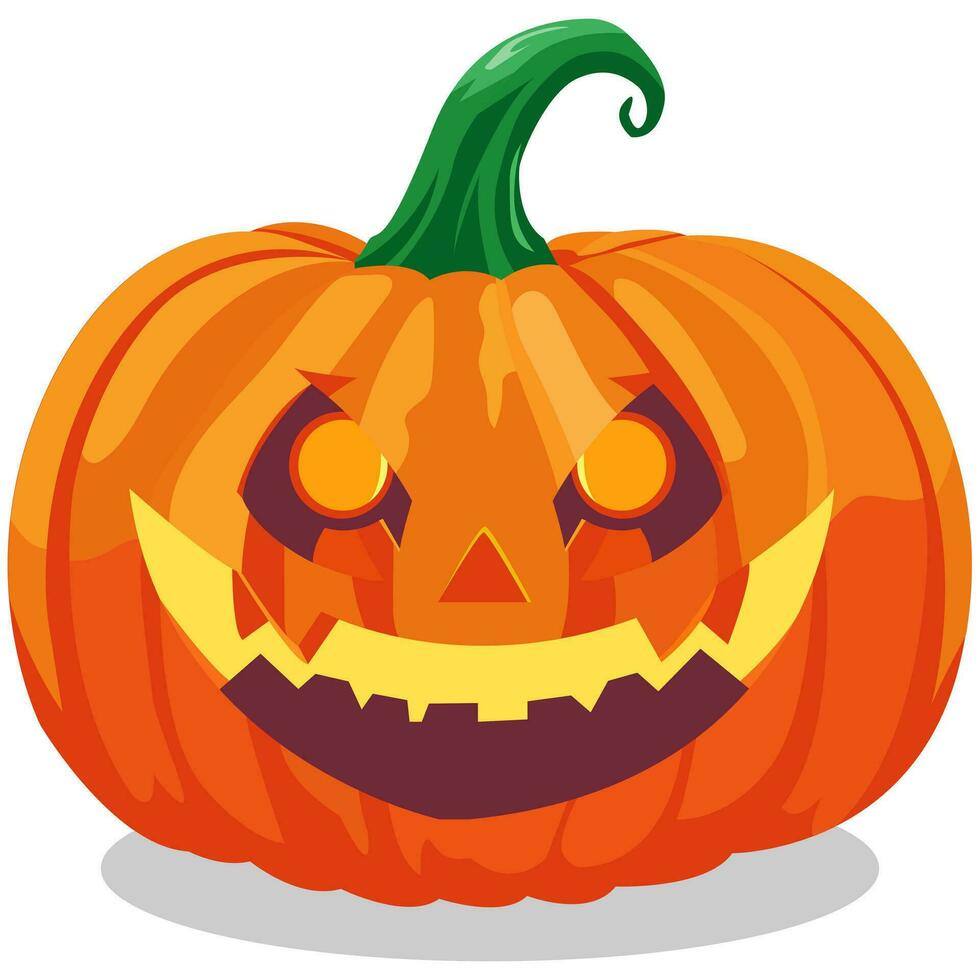 Simple illustration of Halloween pumpkin. Vector illustration