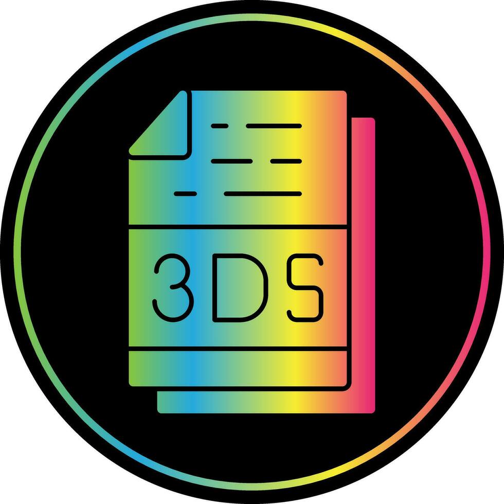 3ds archivo formato vector icono diseño