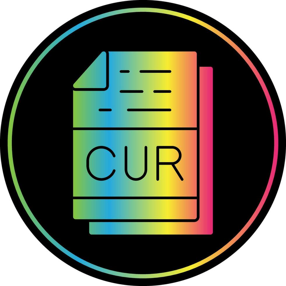 CUR File Format Vector Icon Design