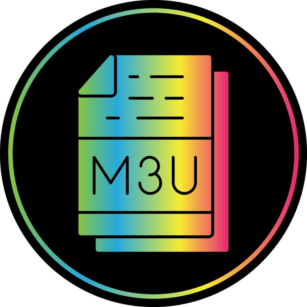 M3U File Format Vector Icon Design