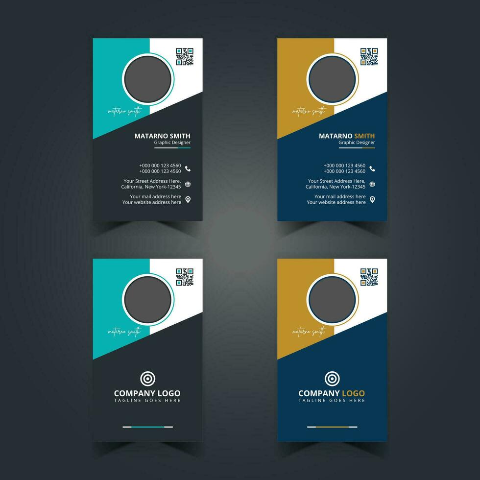 Abstract Ultra Modern Corporate Business Card or Marketing Business Card Template vector