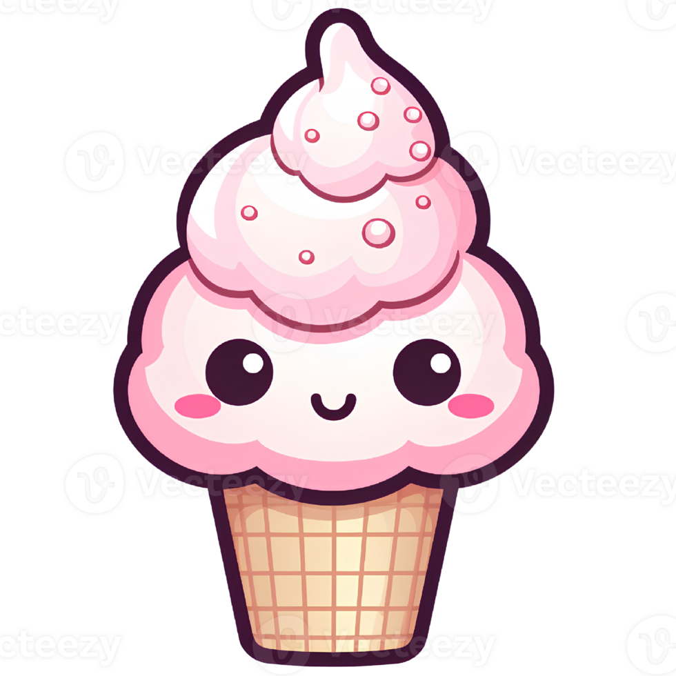 dessert ice-cream illustration ai generative png