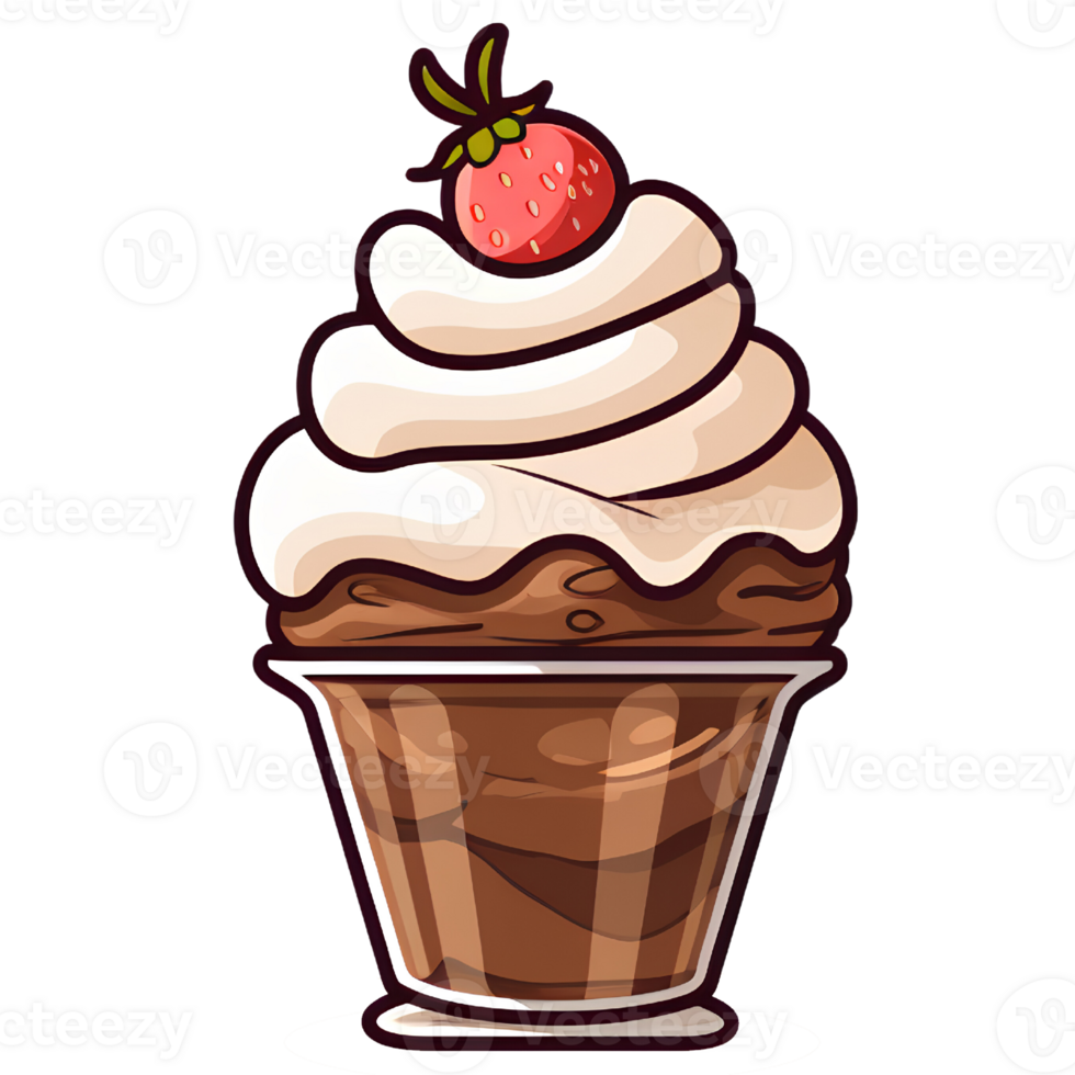 dessert ice-cream illustration ai generative png