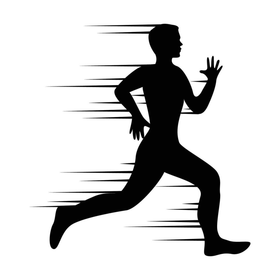 runner silhouette design. athlete sign and symbol. vector
