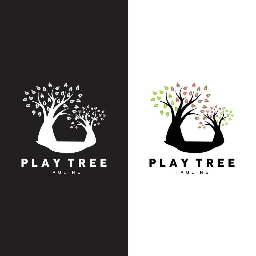 árbol logo planta diseño vector ilustrador modelo