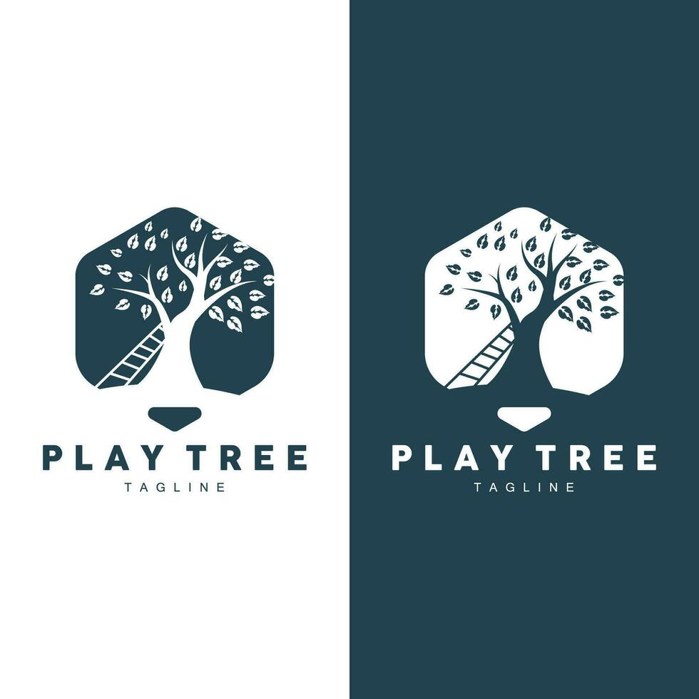 árbol logo planta diseño vector ilustrador modelo