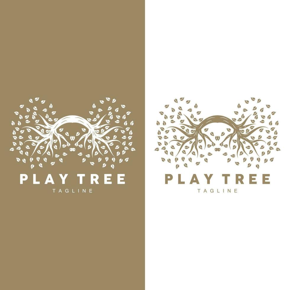 árbol logo planta diseño vector ilustrador modelo