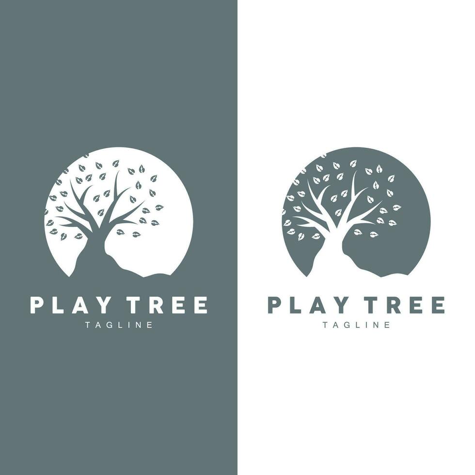 árbol logo planta diseño vector ilustrador modelo