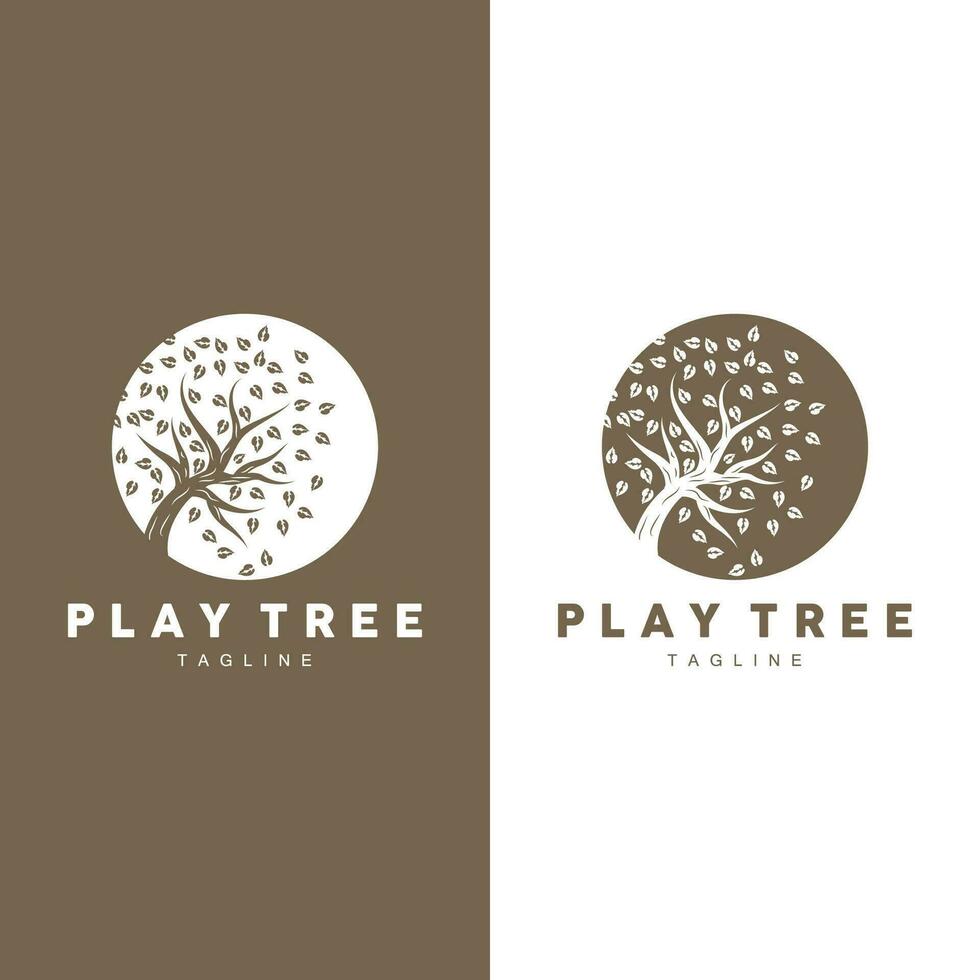 árbol logo planta diseño vector ilustrador modelo