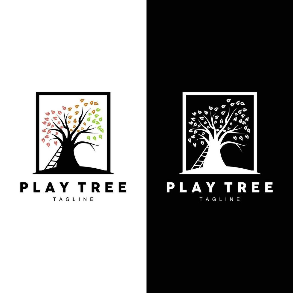 árbol logo planta diseño vector ilustrador modelo