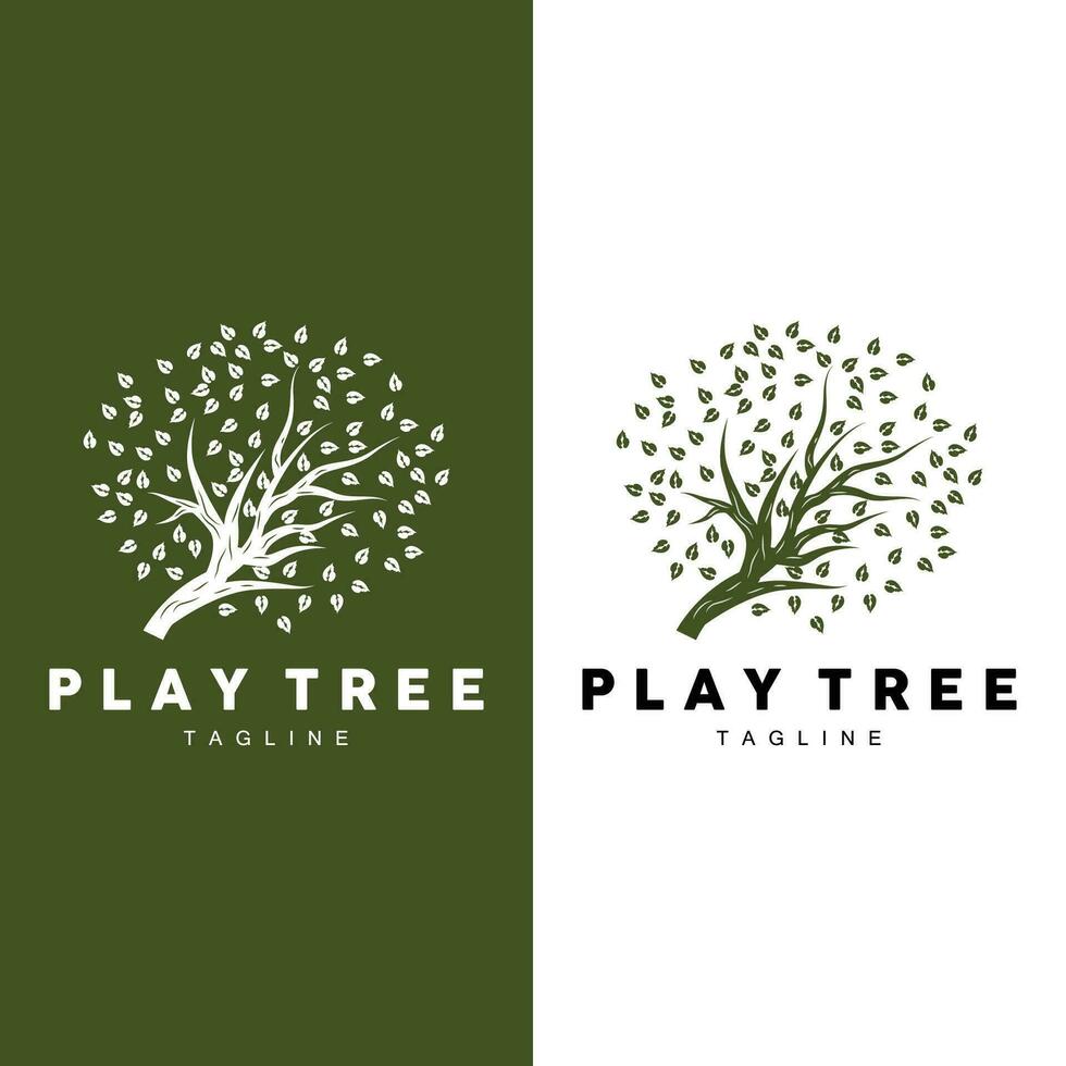 árbol logo planta diseño vector ilustrador modelo