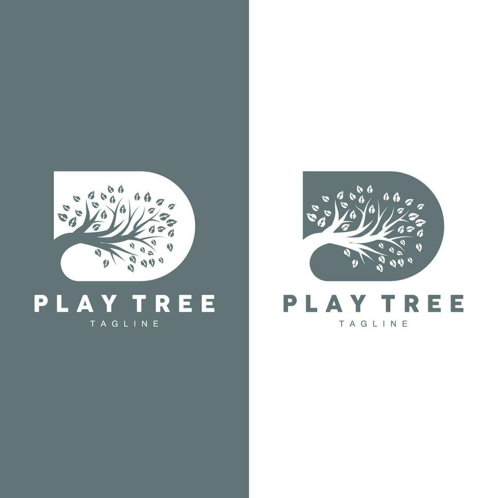 árbol logo planta diseño vector ilustrador modelo