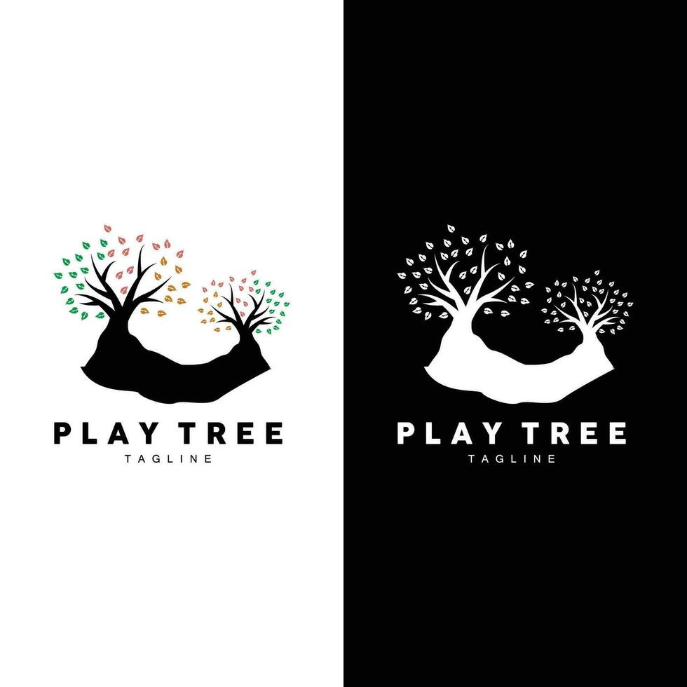 árbol logo planta diseño vector ilustrador modelo