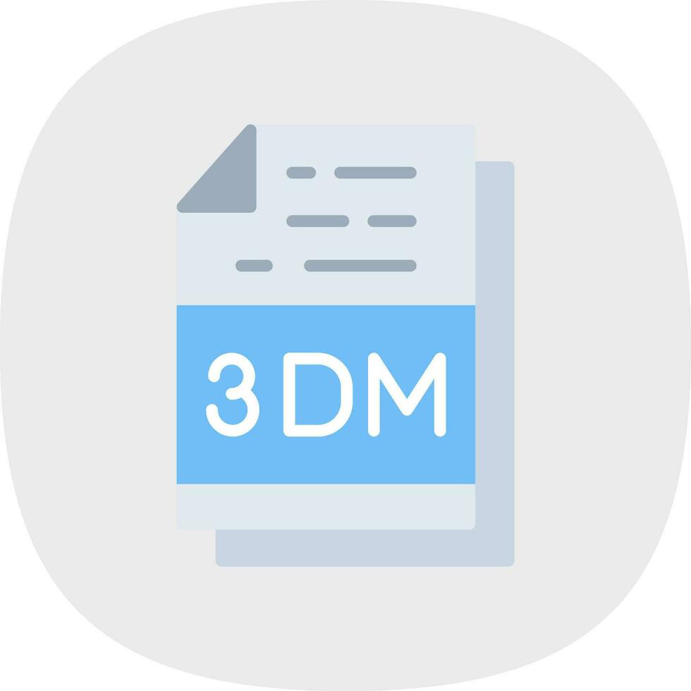 3dm File Extension Vector Icon Design