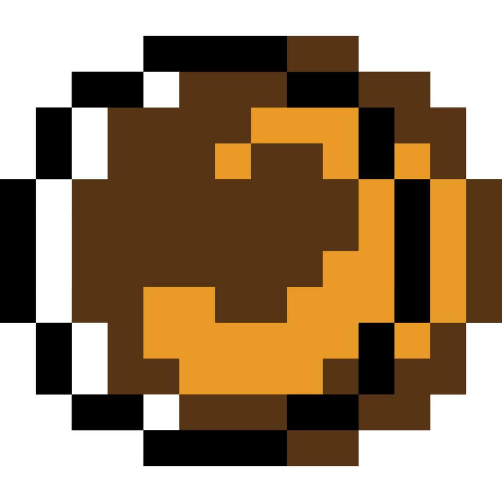 Cookie icon cartoon in pixel style. vector