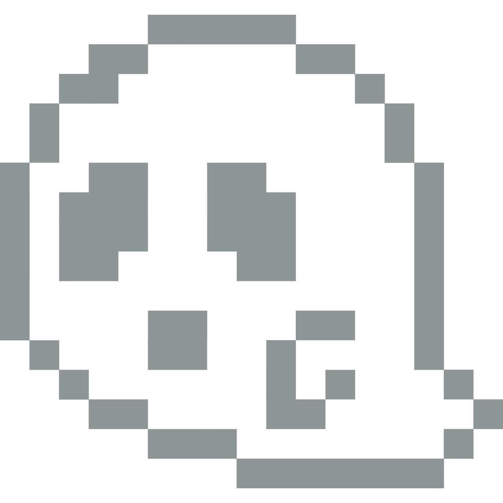 Ghost cartoon icon in pixel style vector