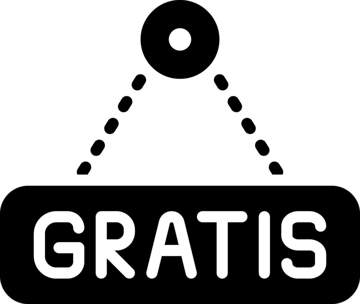 solid icon for gratis vector