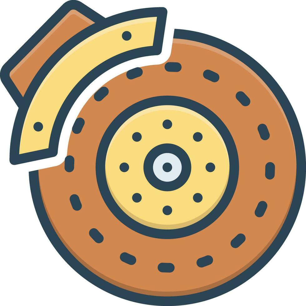 color icon for brakes vector