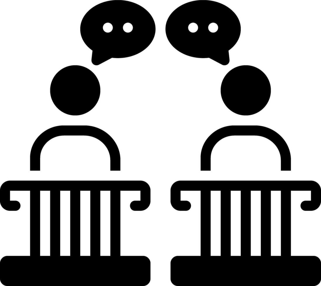 solid icon for disputes vector