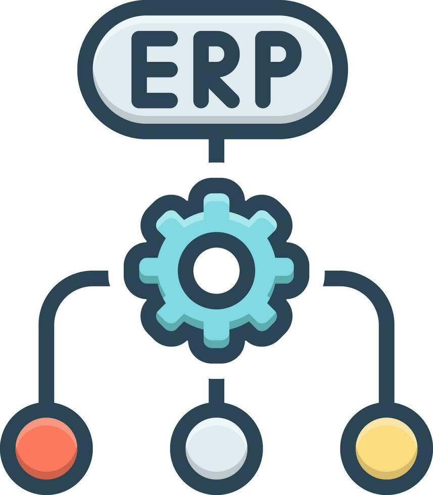 color icon for erp vector