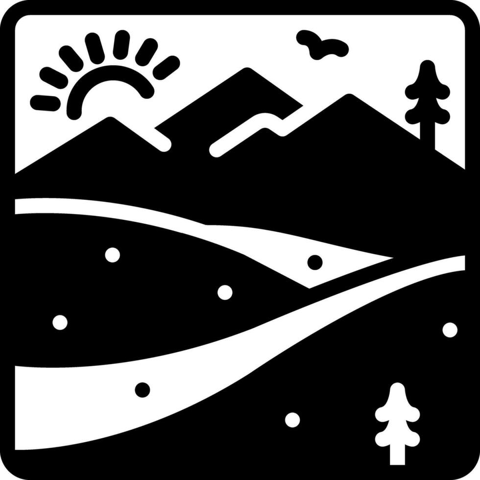 solid icon for scenic vector
