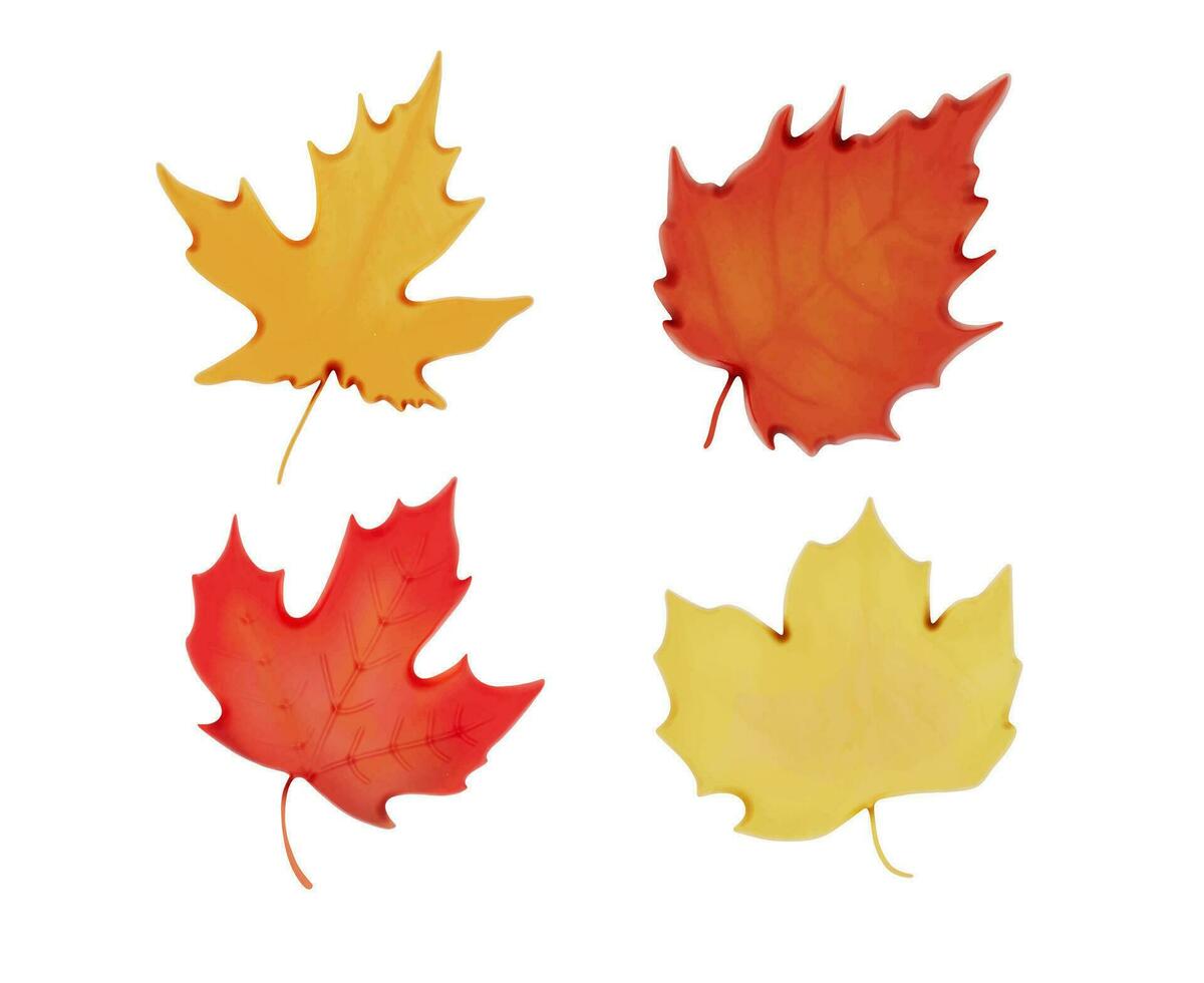 Autumn 3d on transparent background png vector