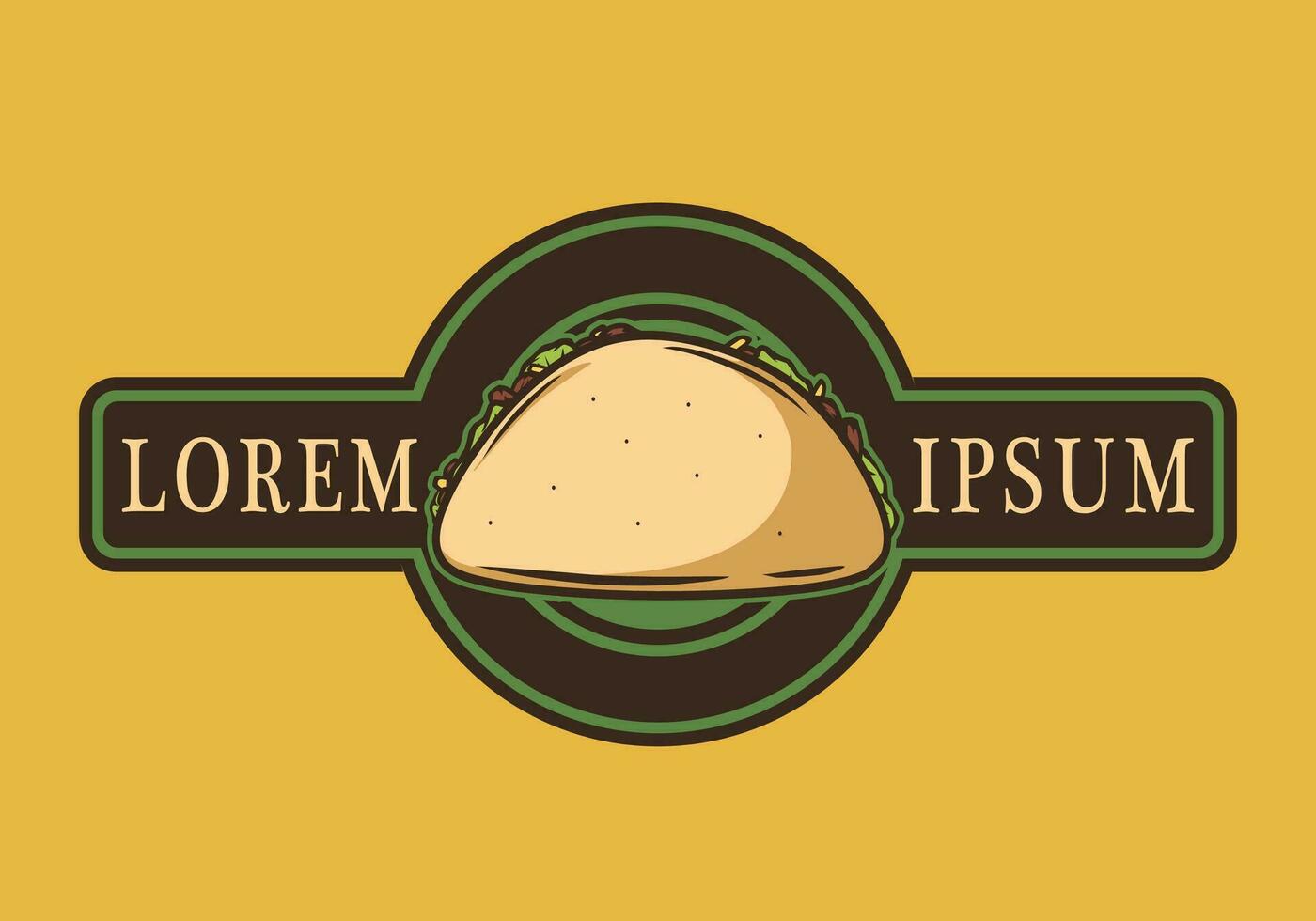 taco food logo template vector