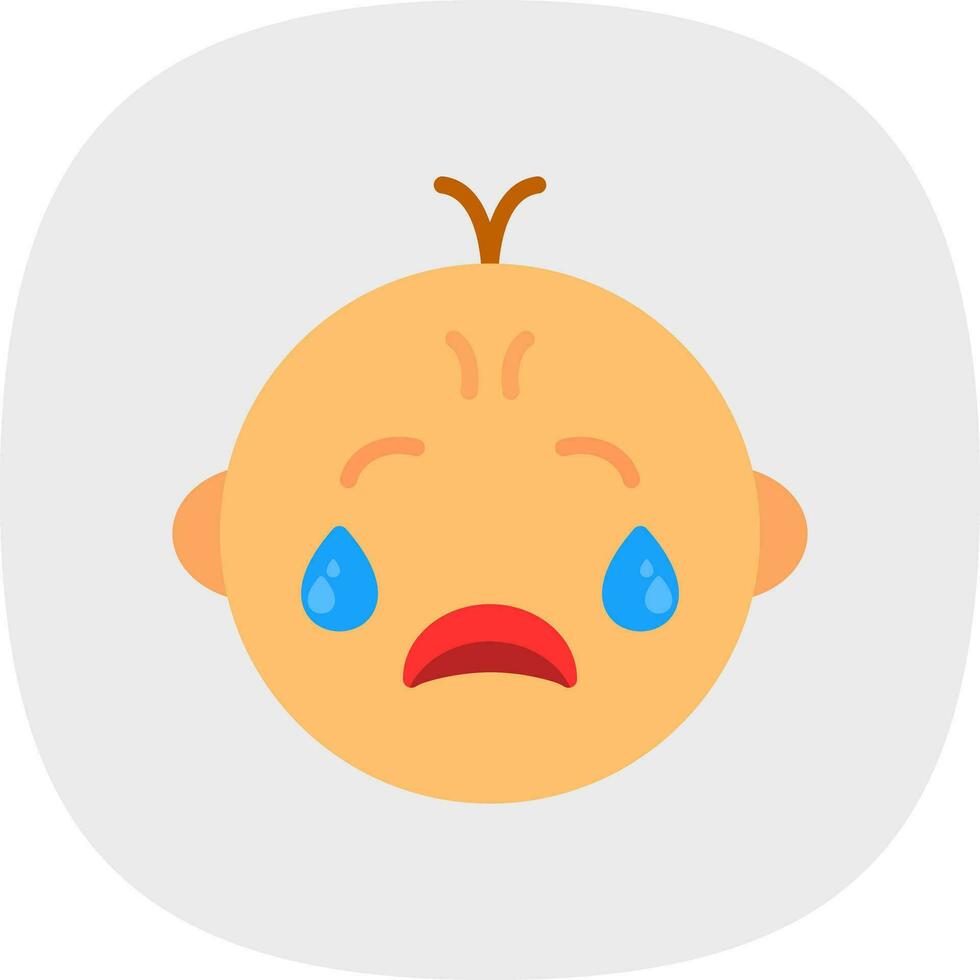 Baby crying Vector Icon Design