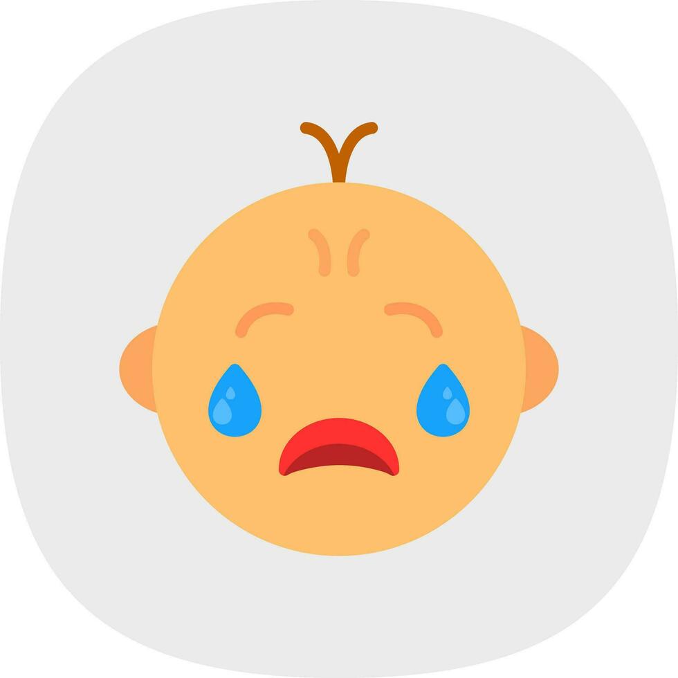 Baby crying Vector Icon Design