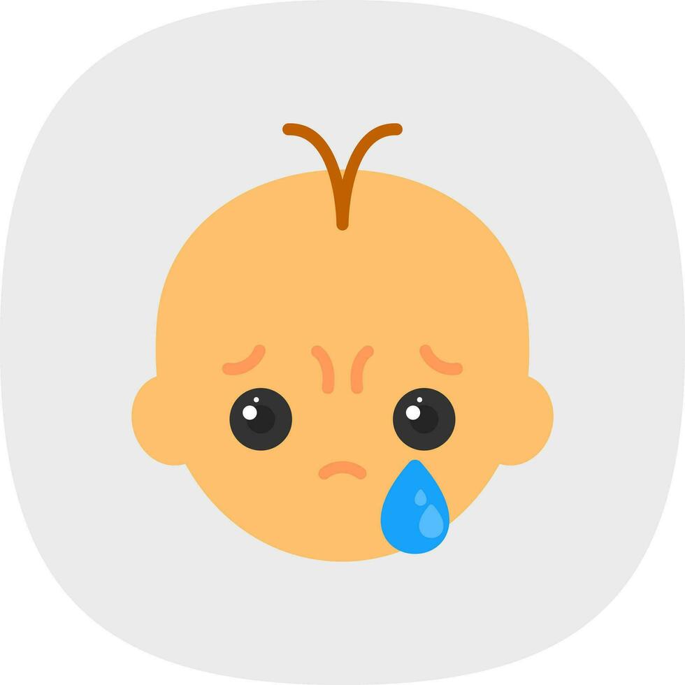 Crying Vector Icon Design