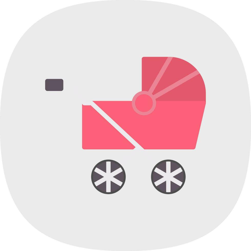 Pram Vector Icon Design