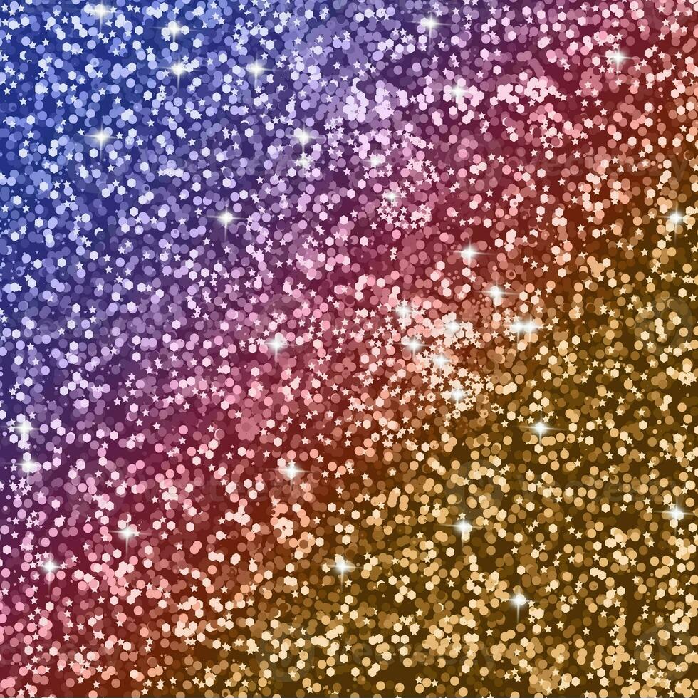 Gradient unicorn glitter background with shiny sparkles. Kid's party glitter background. photo