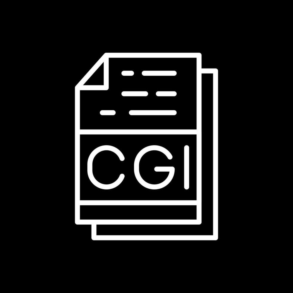 Cgi File Format Vector Icon Design