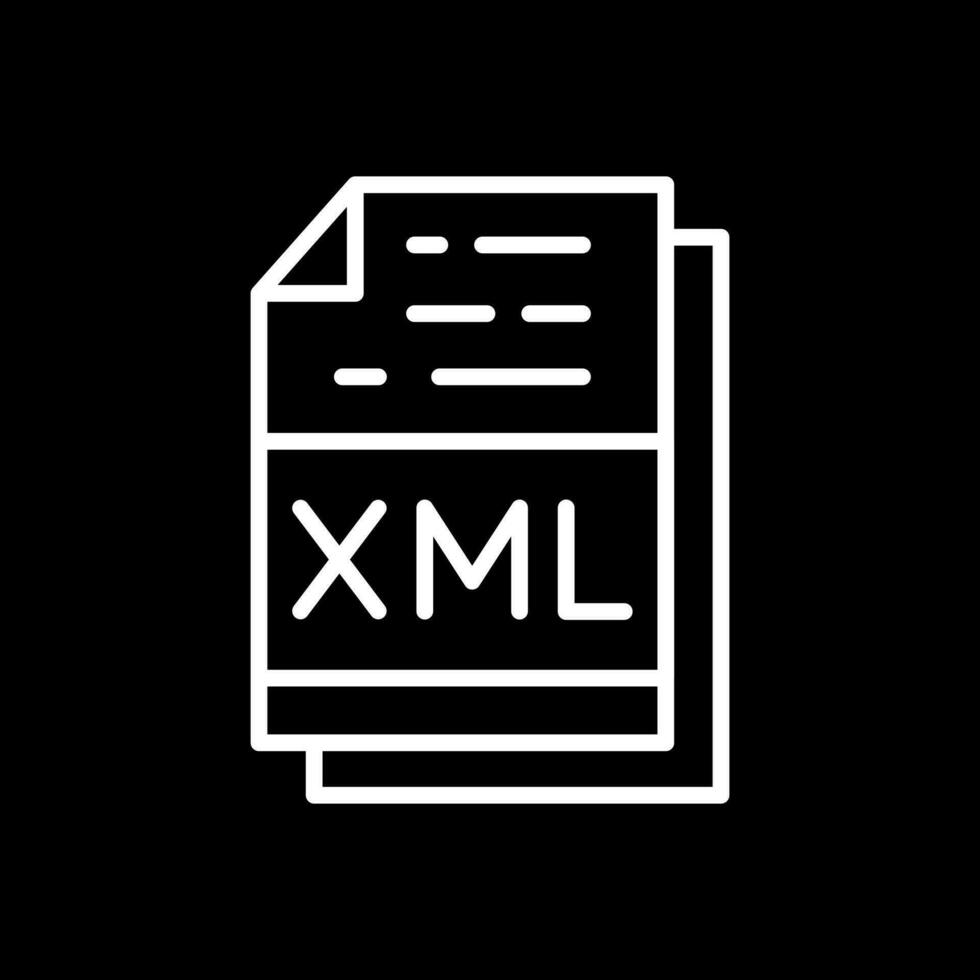 Xml File Format Vector Icon Design