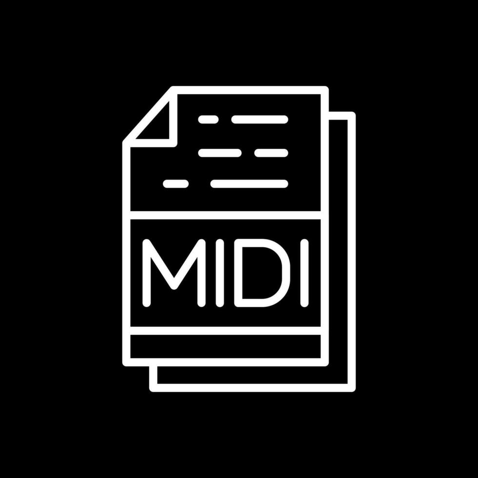 midi vector icono diseño